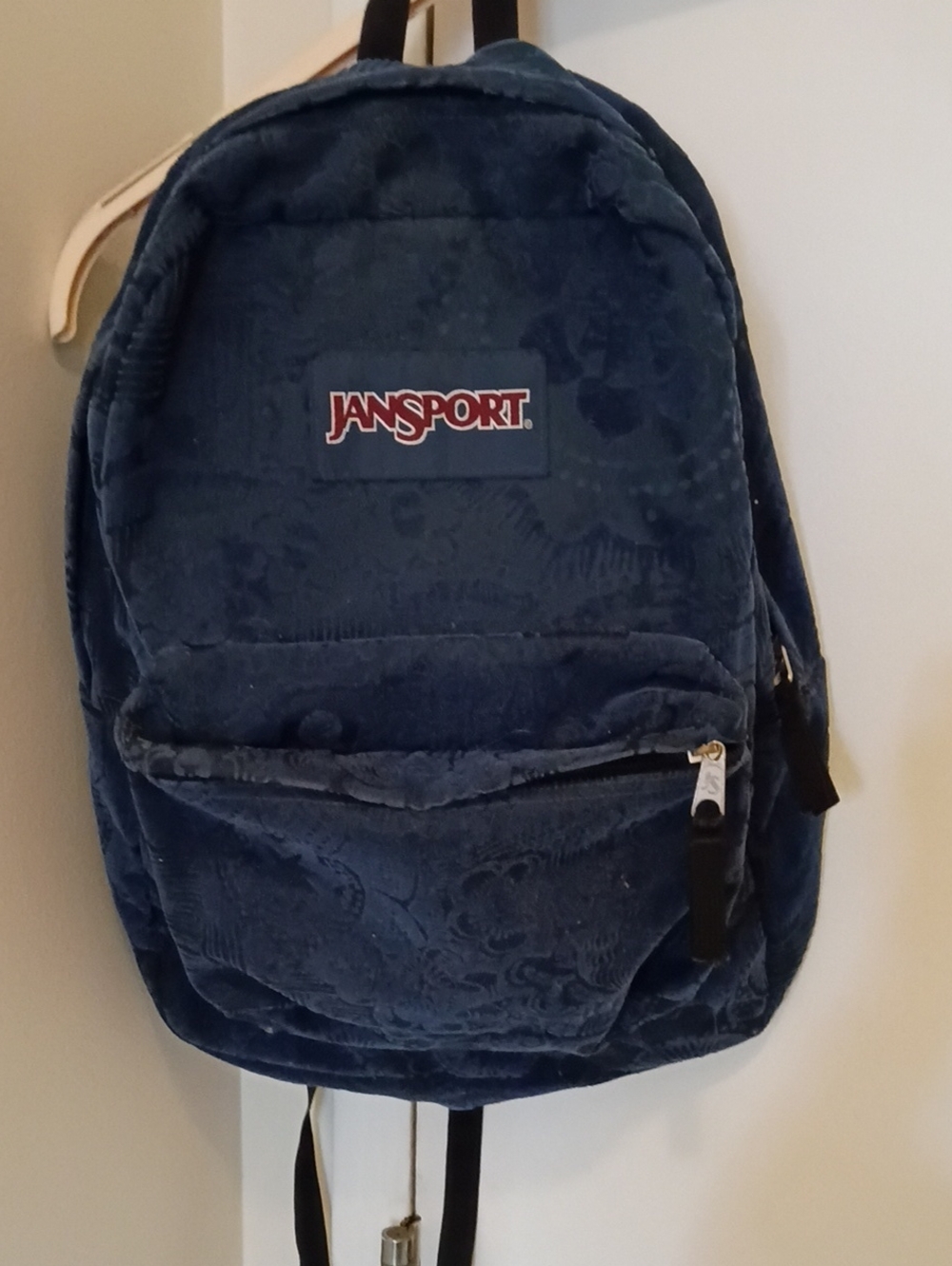 Jansport Velvet Paisley Backpack in Deep Blue